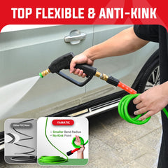 YAMATIC trigger gun in use spraying a car for precise cleaning