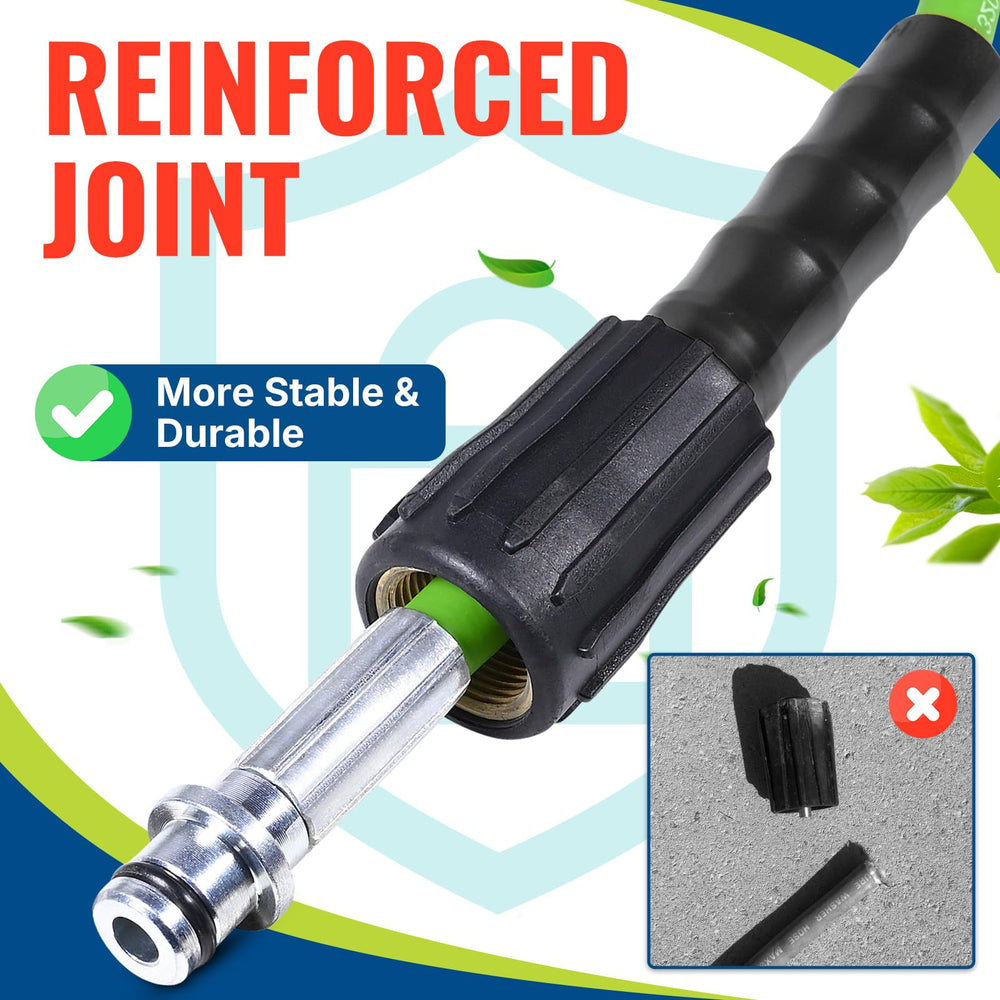 YAMATIC bent hose demonstrating kink resistance and quick shape recovery