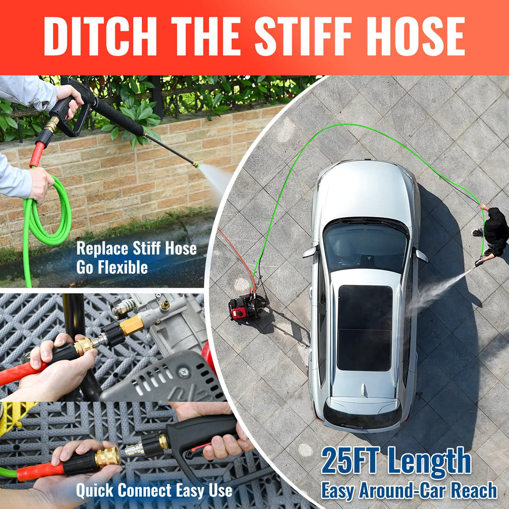 YAMATIC hose texture detail showing non-marking jacket and abrasion resistance