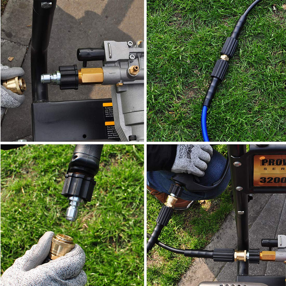 YAMATIC lifestyle shot cleaning a patio showcasing practical household utility