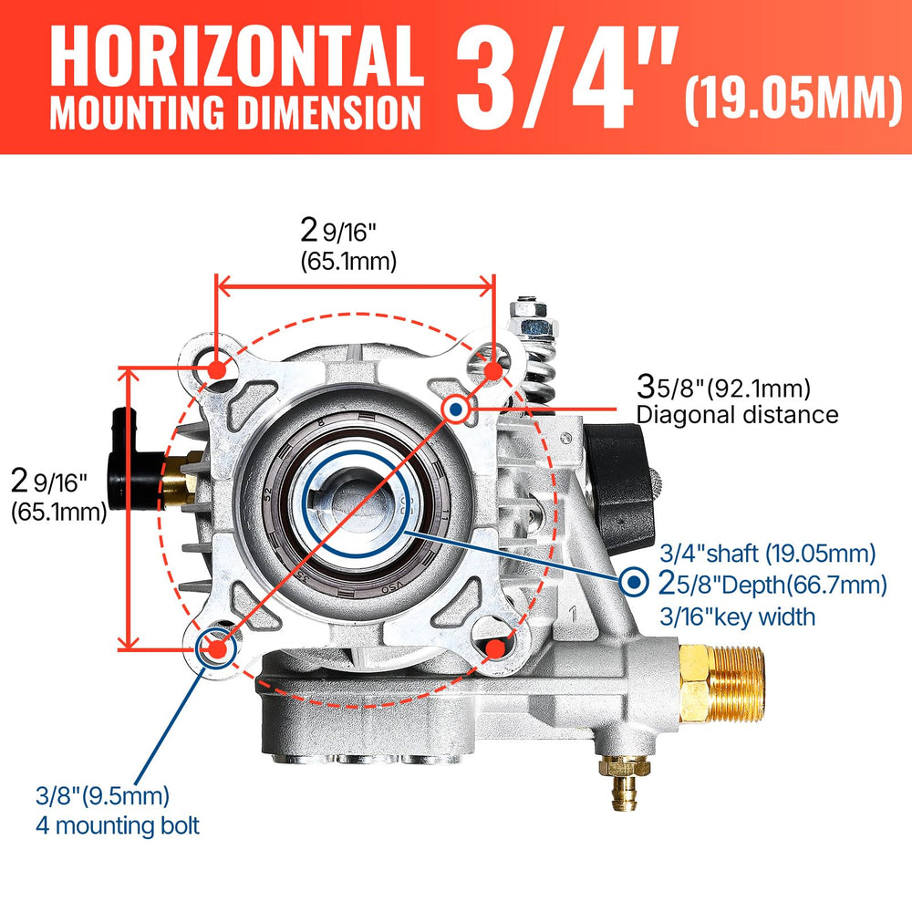 YAMATIC mounting holes close-up showing bolt spacing and easy alignment