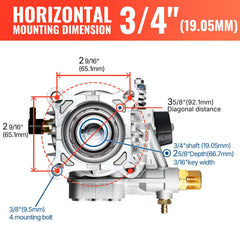YAMATIC mounting holes close-up showing bolt spacing and easy alignment