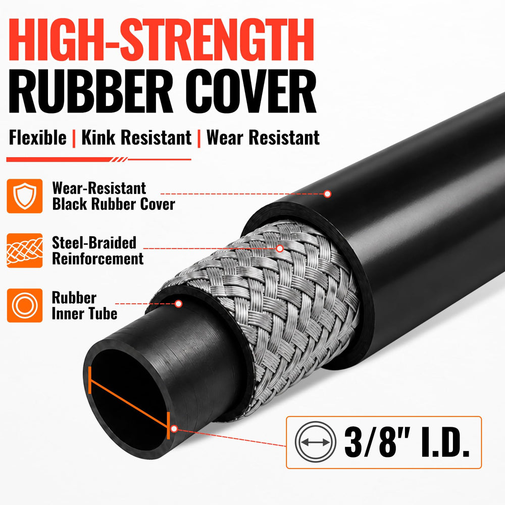 YAMATIC black rubber cover texture resists abrasion for durability