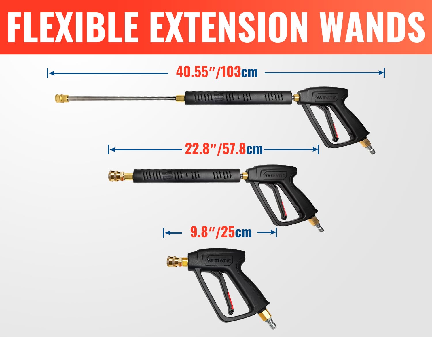 YAMATIC swivel inlet rotating with hose showing tangle-free operation benefit