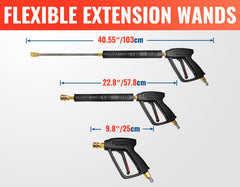 YAMATIC swivel inlet rotating with hose showing tangle-free operation benefit