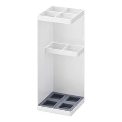 Yamazaki umbrella stand front view showing compact, tidy storage benefit