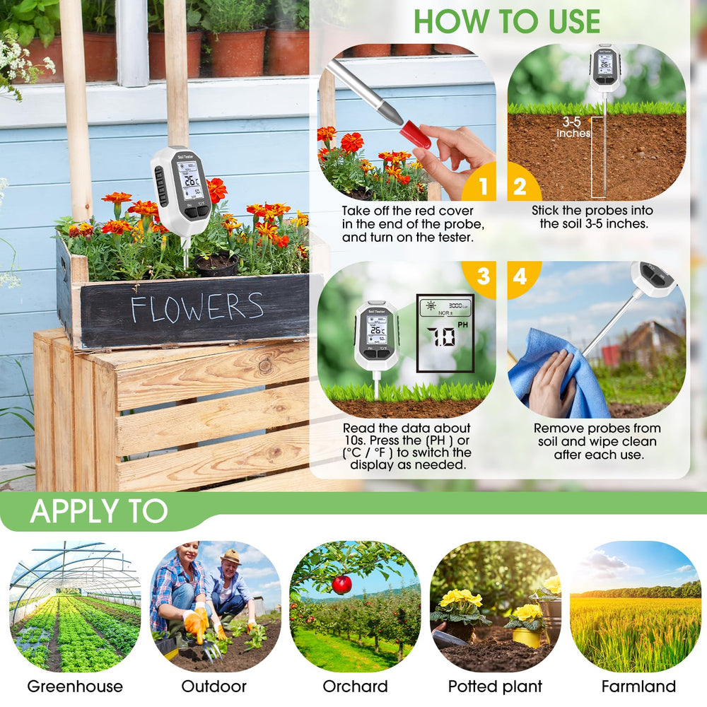 YAMRON held in hand showing size for portable garden testing