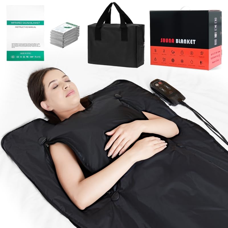 yamxun sauna blanket front view showing full-body coverage and convenience