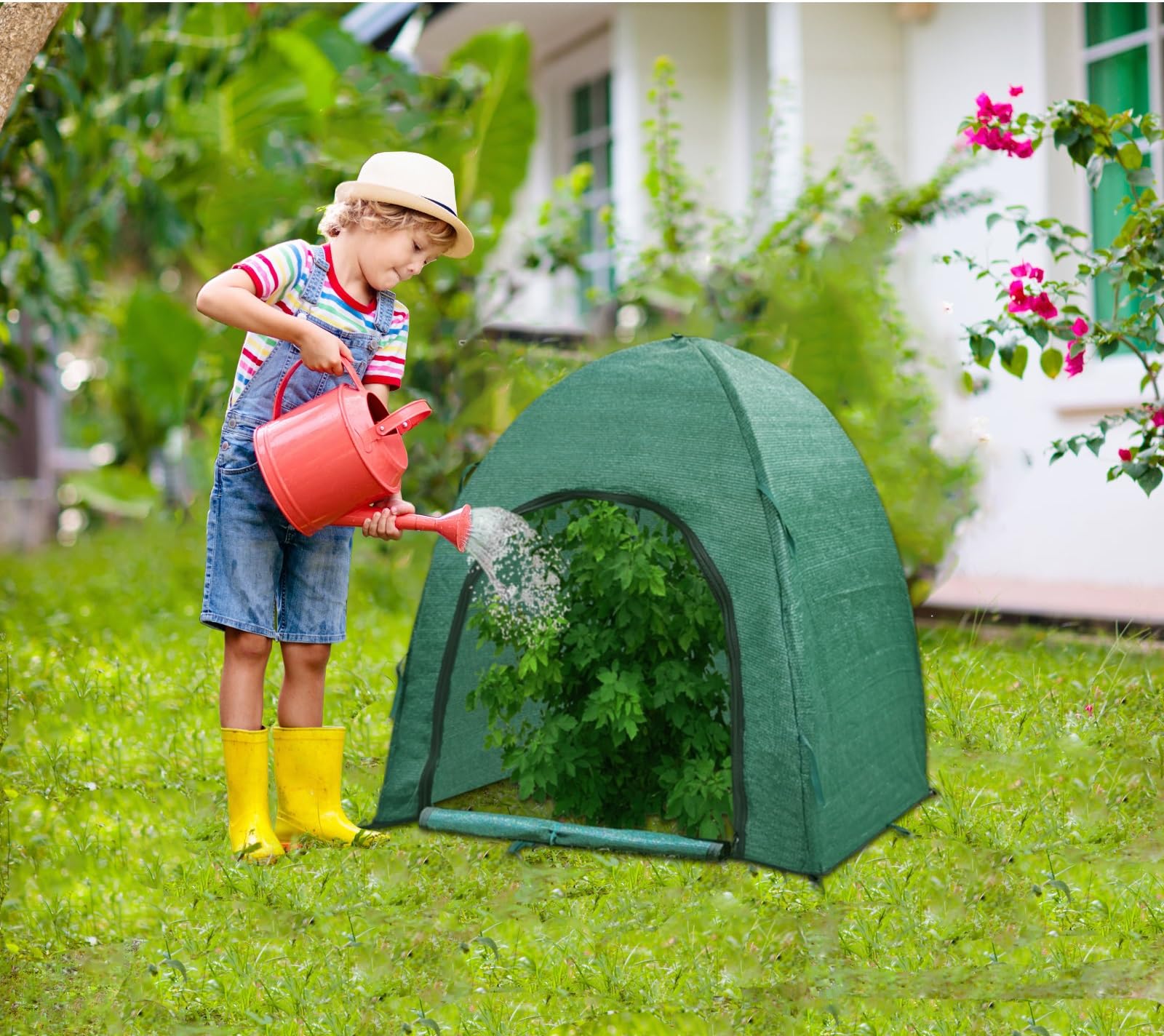 YAMYGA zipper door open for easy access and quick plant care