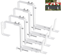 Y&M front view of four white brackets showing compact package and easy install benefit