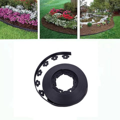 YANEYRIE installed edging around flower bed showing tidy border and easy curb appeal