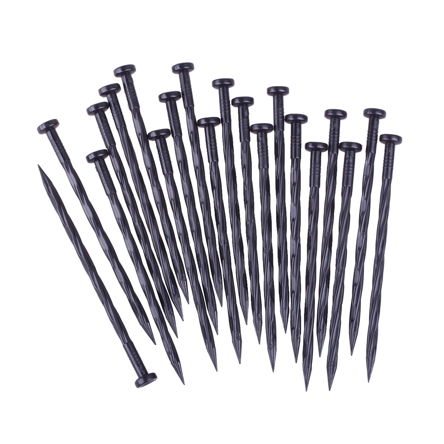 YANEYRIE front packaging showing 300 black 8-inch anchoring spikes and quantity benefit