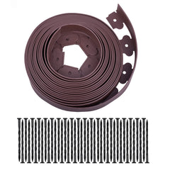 YANEYRIE front view of 40ft garden edging kit showing compact packaging and included spikes