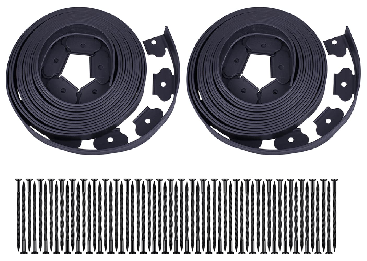 YANEYRIE front view of 60ft edging kit showing compact packaging and included spikes