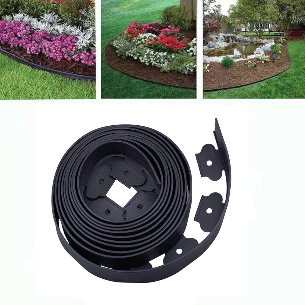 YANEYRIE garden scene with edging around flower bed showing aesthetic benefit