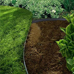 YANEYRIE edging installed along lawn edge showing tidy separation benefit
