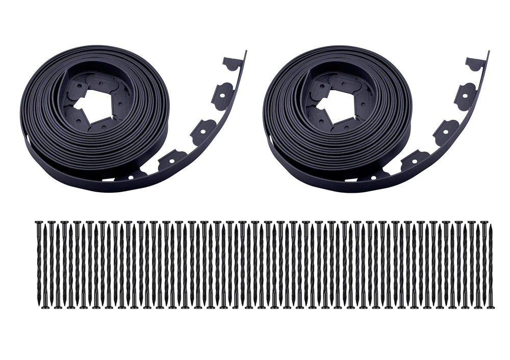 YANEYRIE rolled 80ft edging displayed ready to install, shows full length benefit
