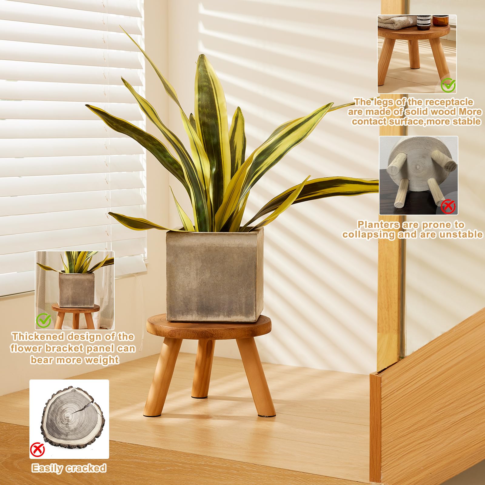 Yangbaga stand with potted plant in living room enhancing interior display