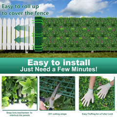 Yangrass installed on a backyard fence providing privacy and a fresh outdoor look