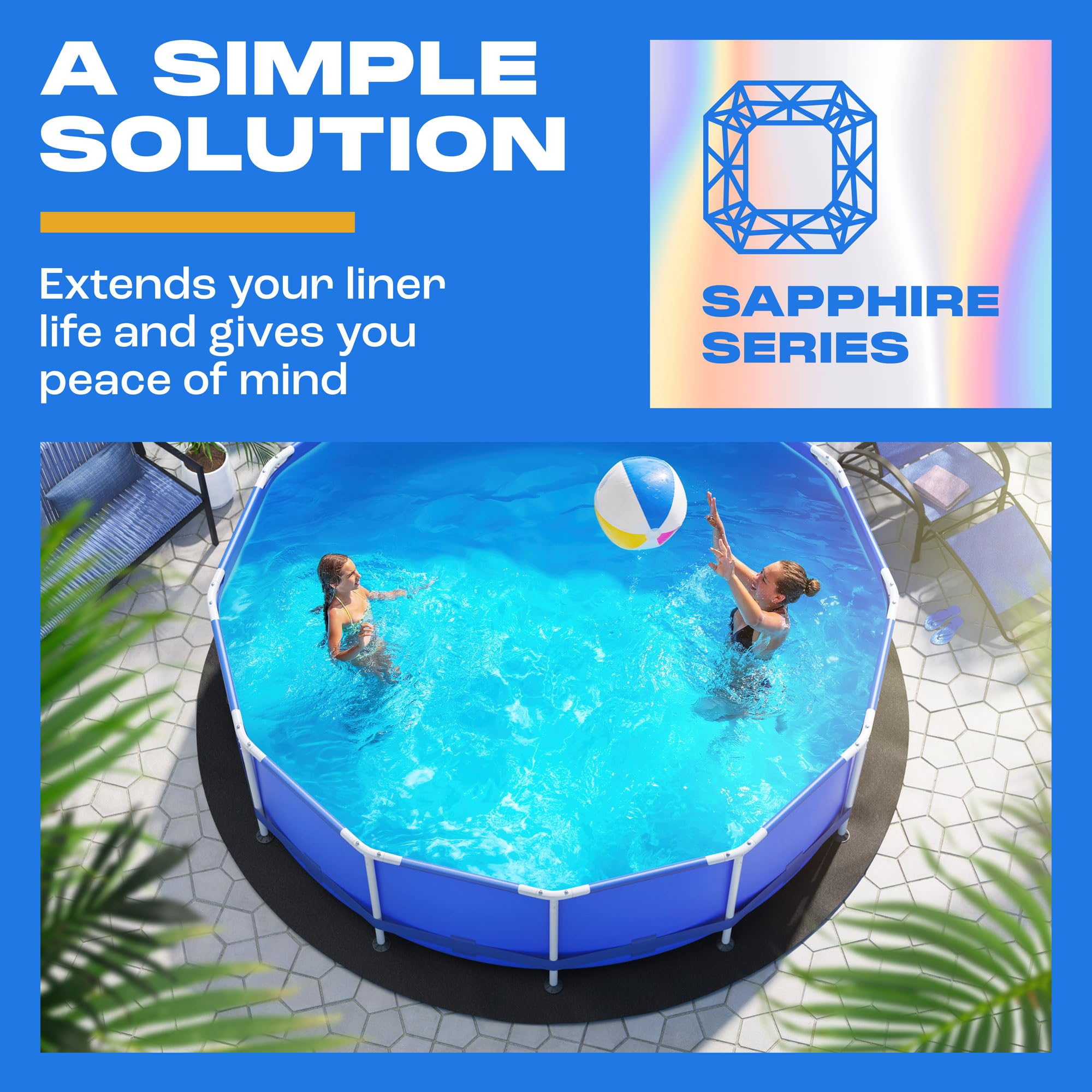Yankee Pool Pillow pad in backyard showcasing protection and neat installation