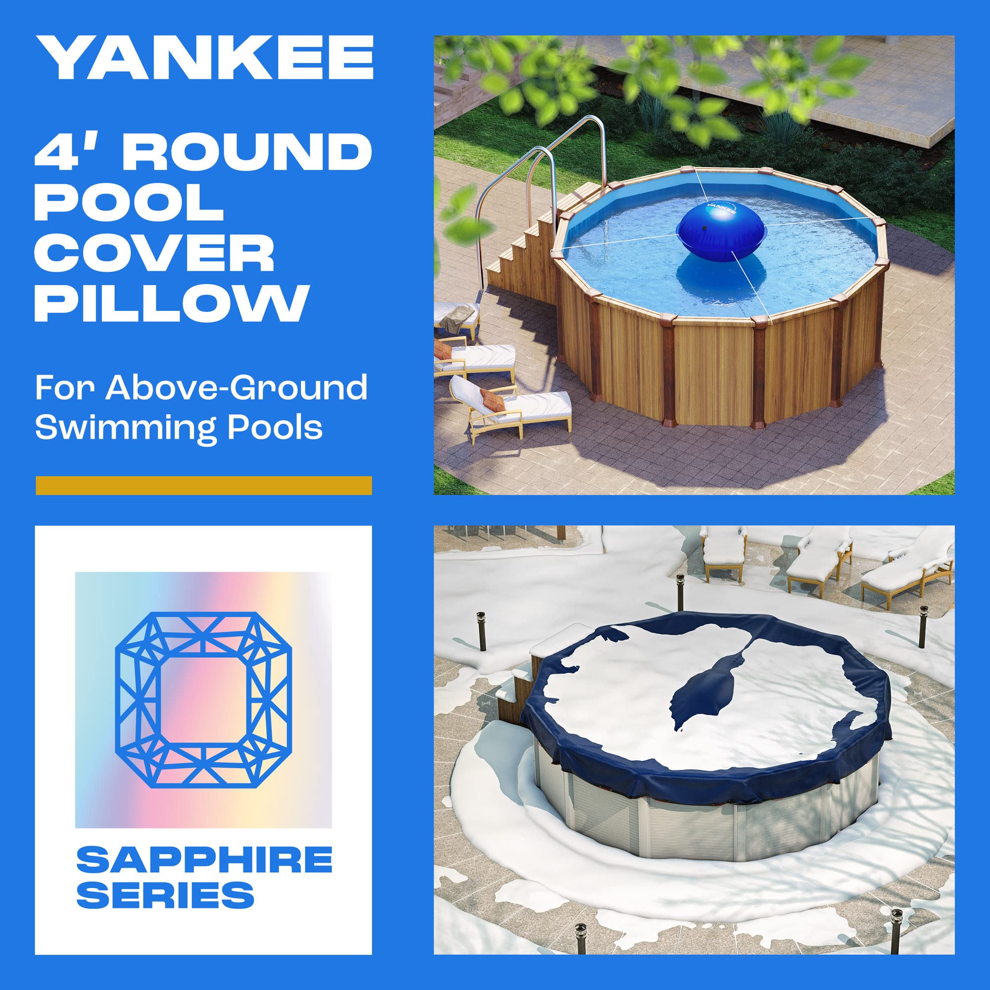 Yankee Pool Pillow close-up of 0.4 mm PVC texture highlighting puncture resistance