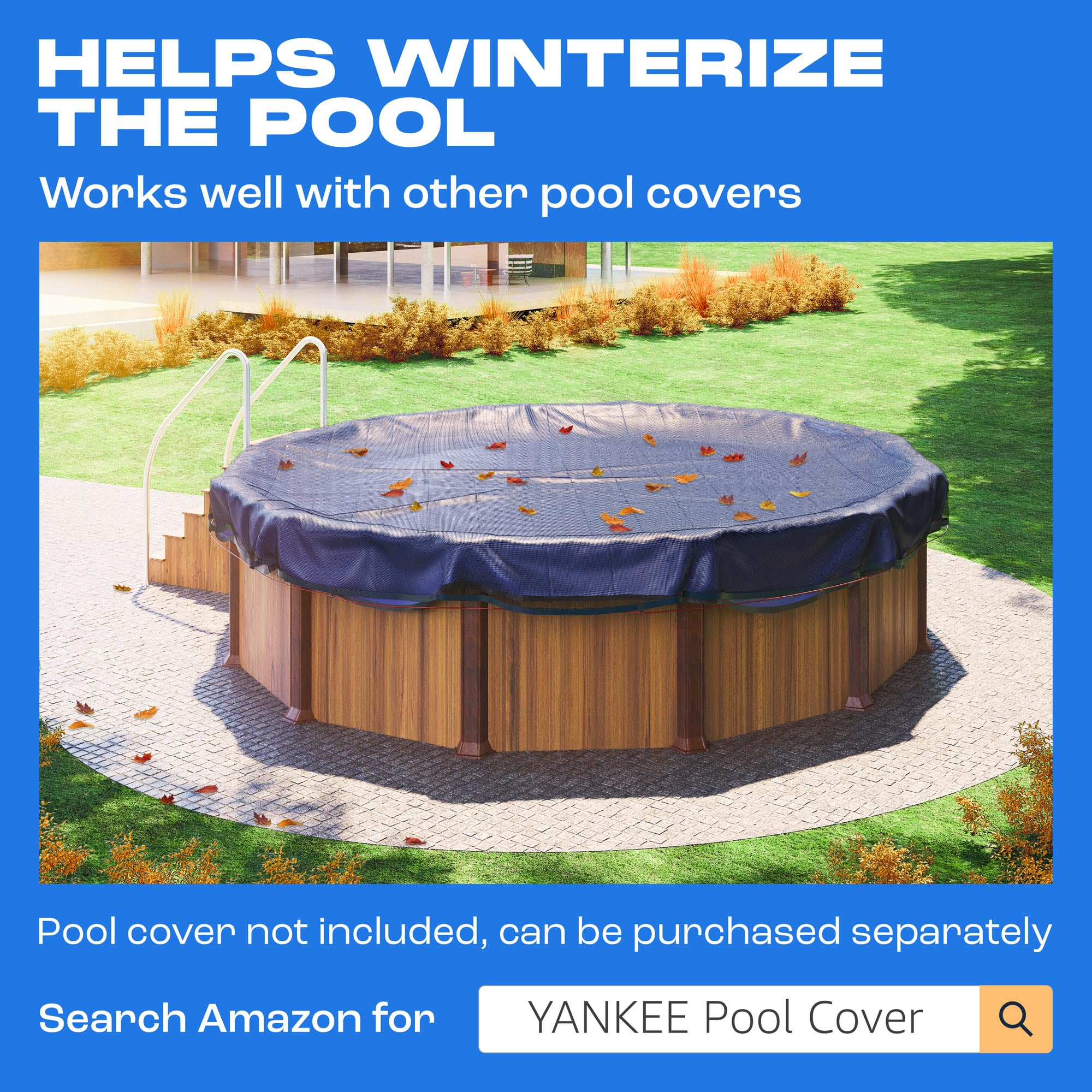 Yankee Pool leaf net in backyard setting demonstrating cleaner pool maintenance