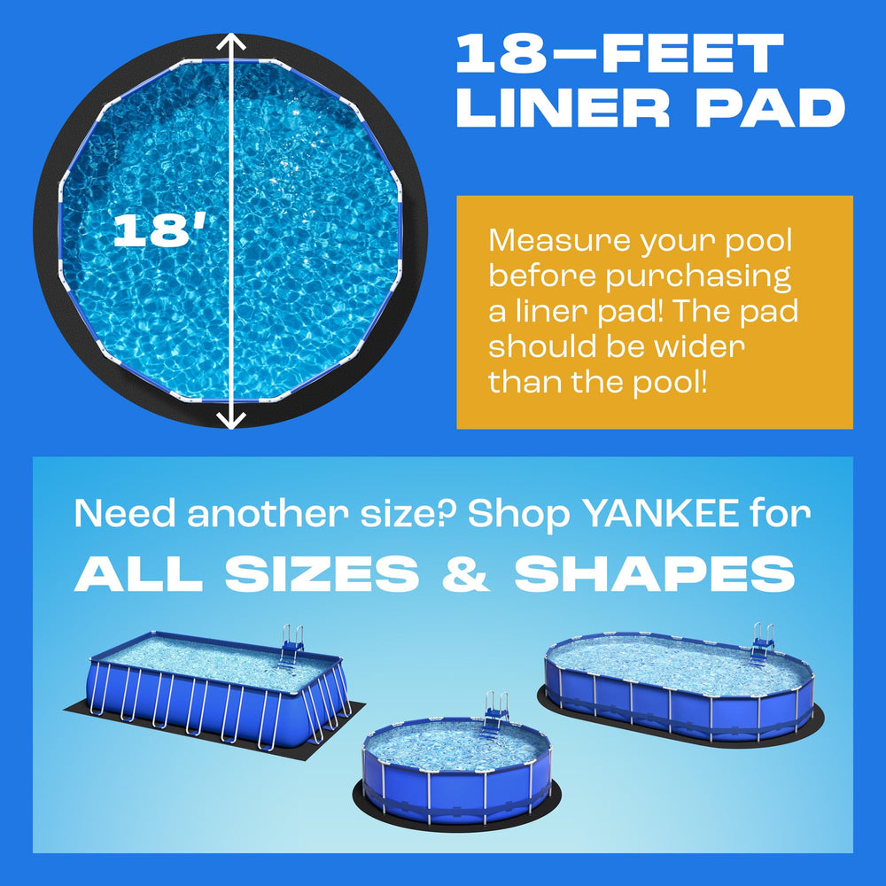 Yankee Pool Pillow pad installed on leveled ground protecting pool liner