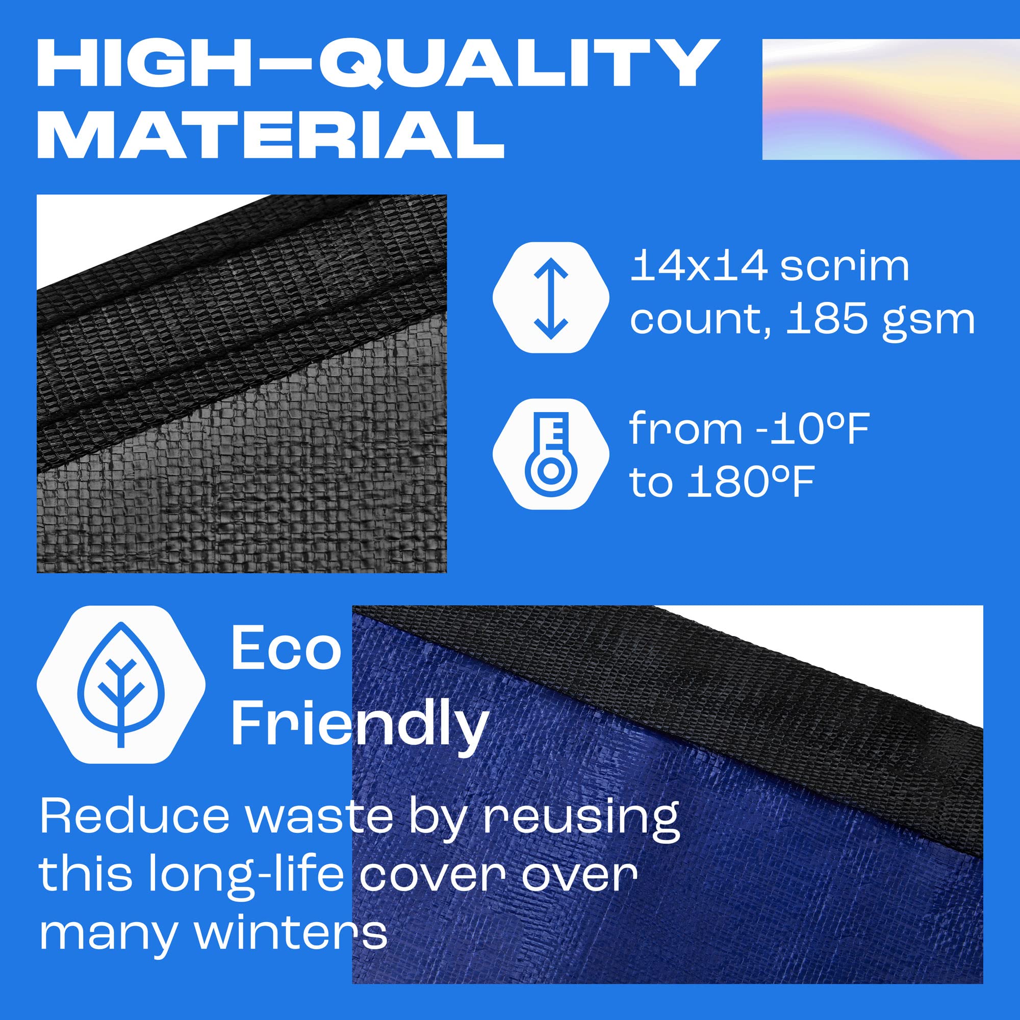 Yankee Pool Pillow black underside detail reducing light and helping prevent algae
