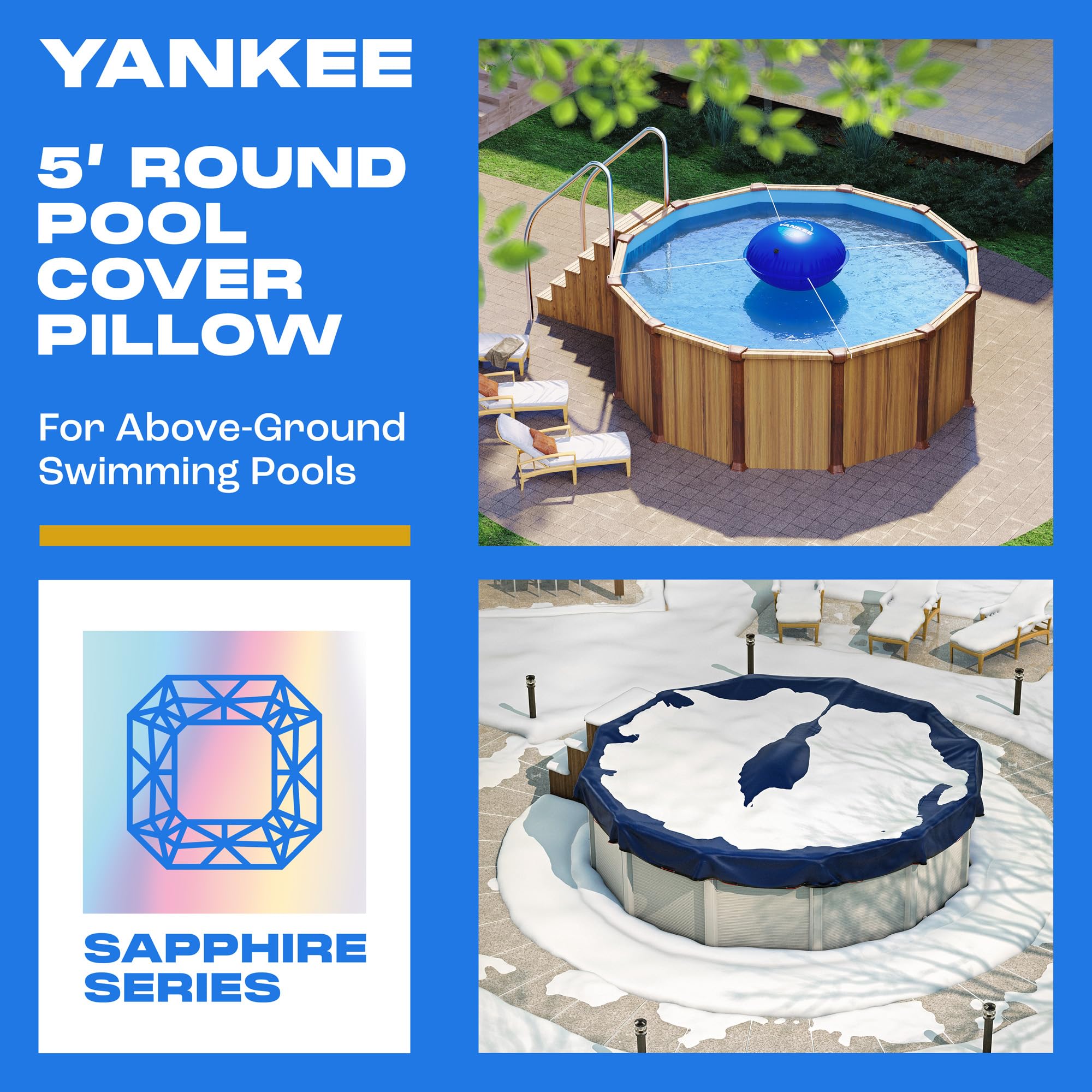 Yankee Pool Pillow close-up of 0.4mm PVC texture highlighting puncture resistance