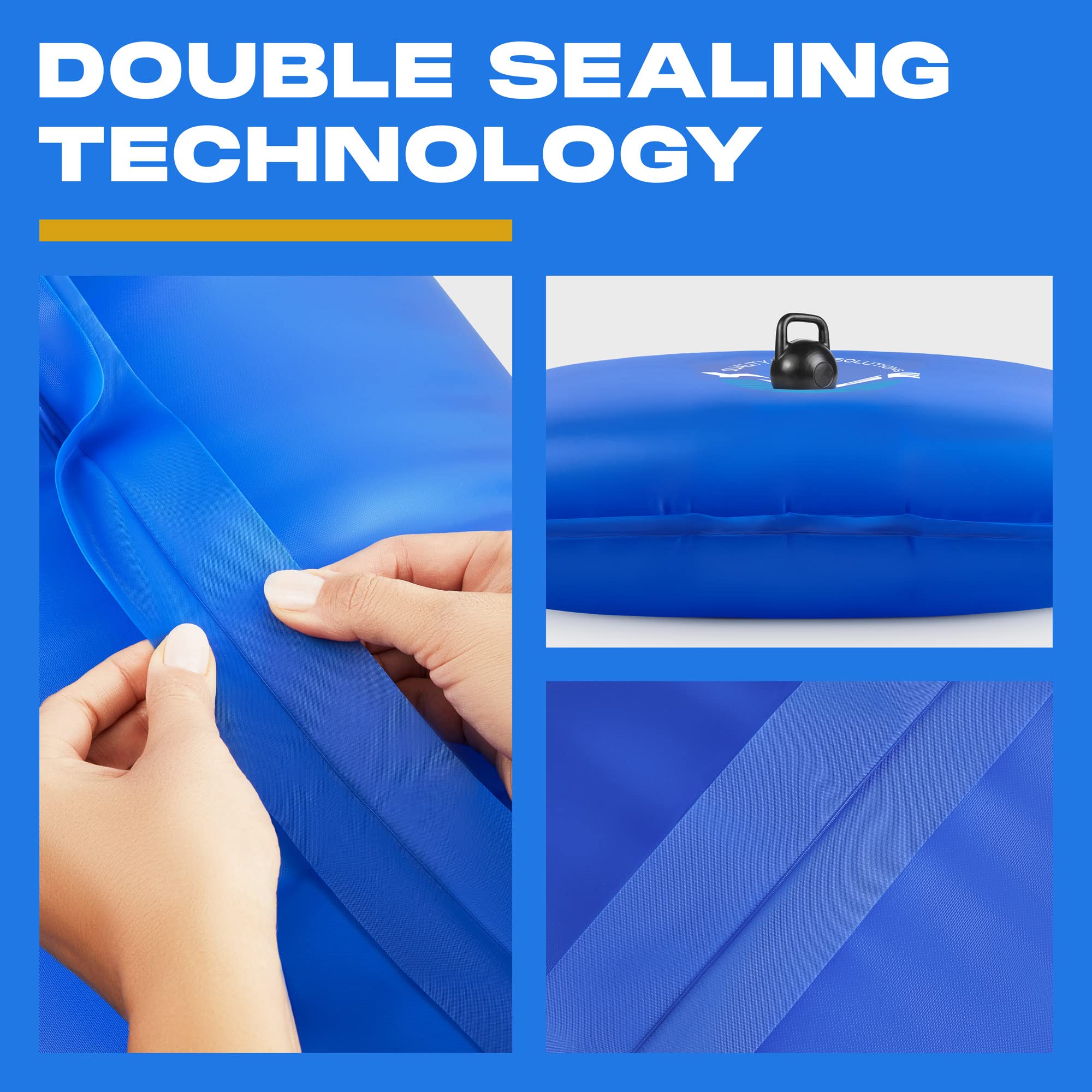 Yankee Pool Pillow placed under cover demonstrating ice pressure protection