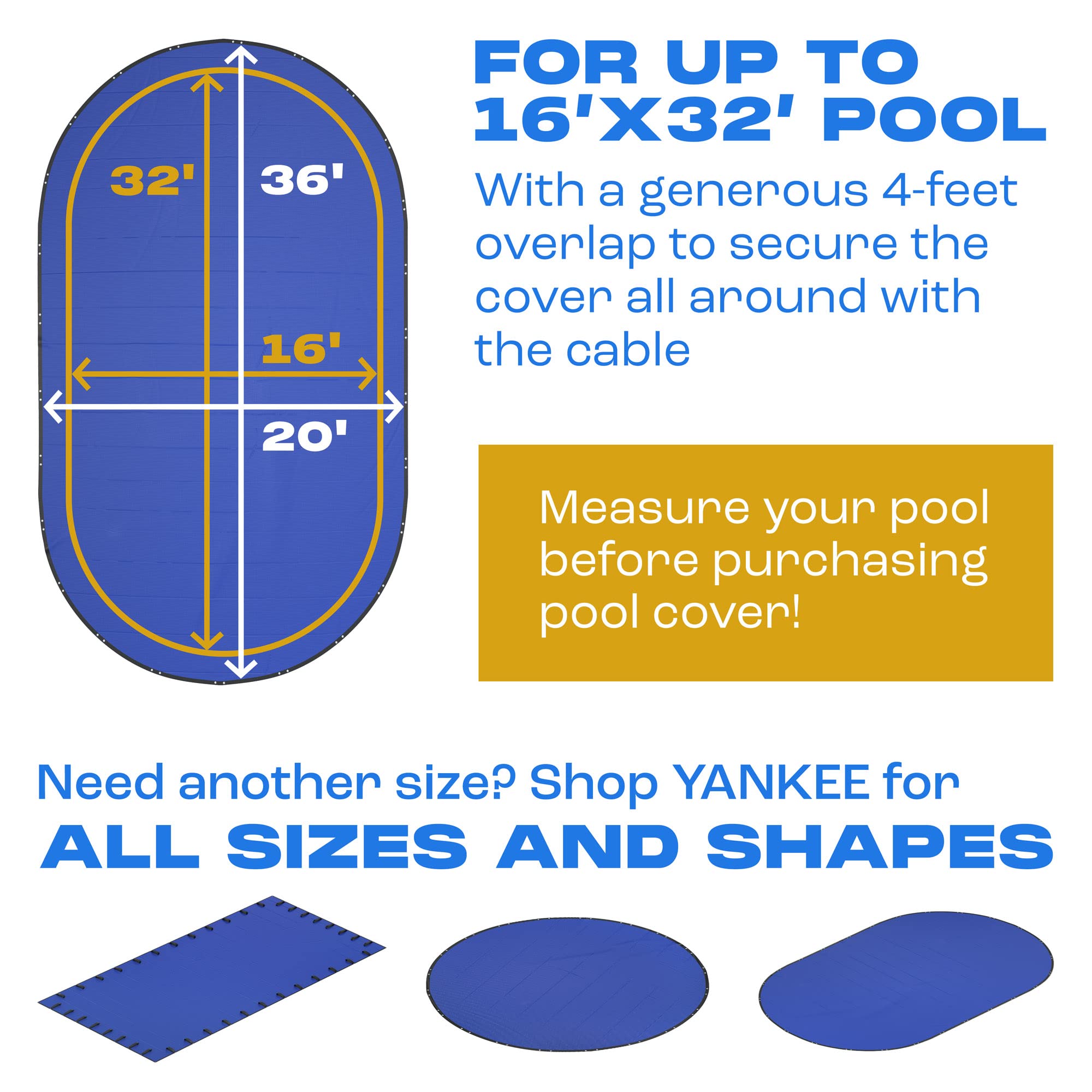 Yankee Pool Pillow installed on an oval above-ground pool protecting water and debris