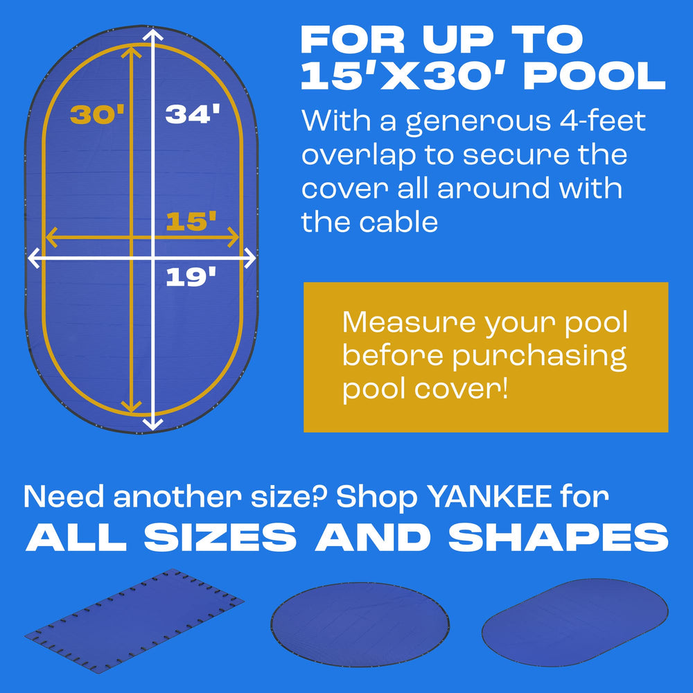 Yankee Pool Pillow installed on above-ground pool providing debris barrier