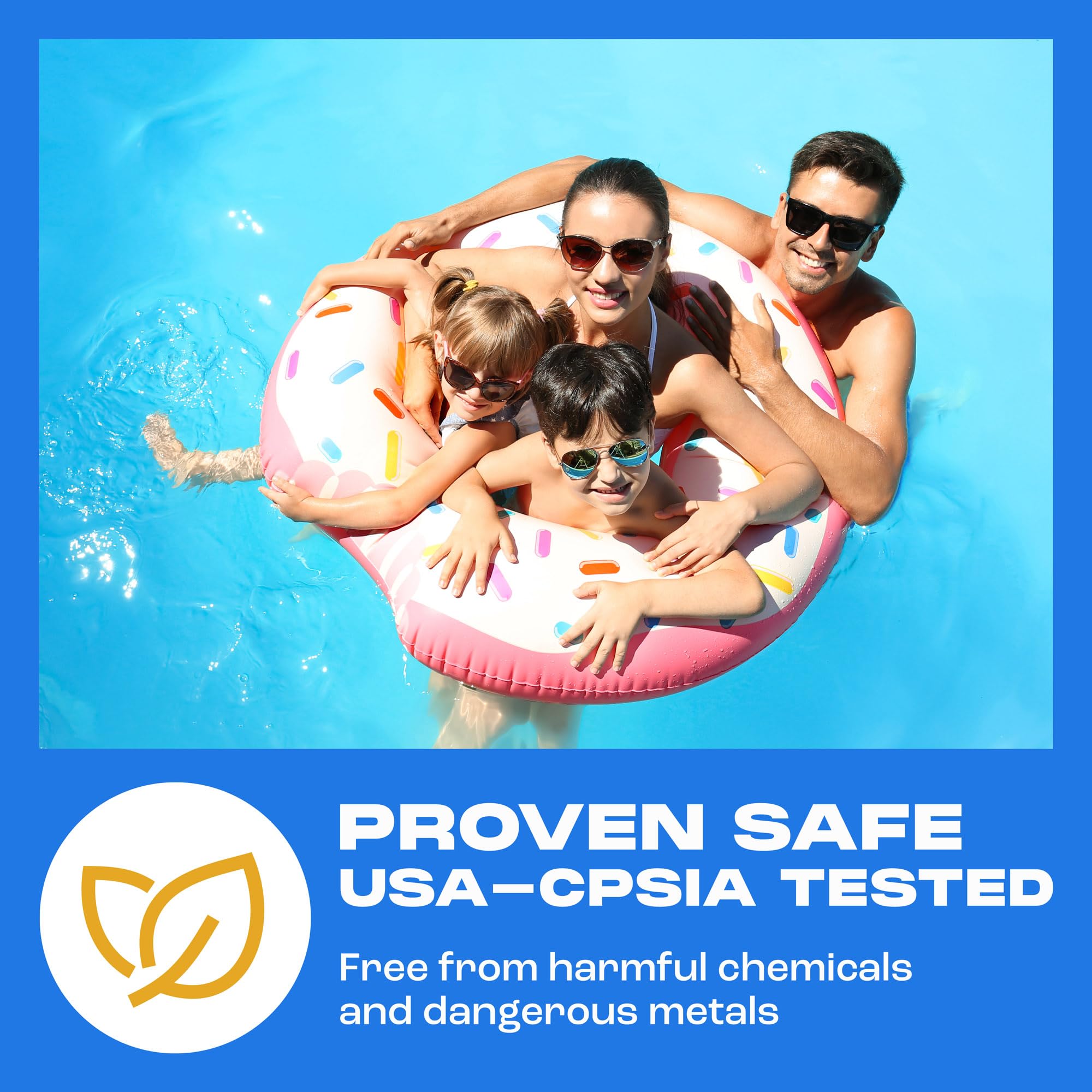 Yankee Pool Pillow in snowy backyard showing winter performance and pool protection benefit