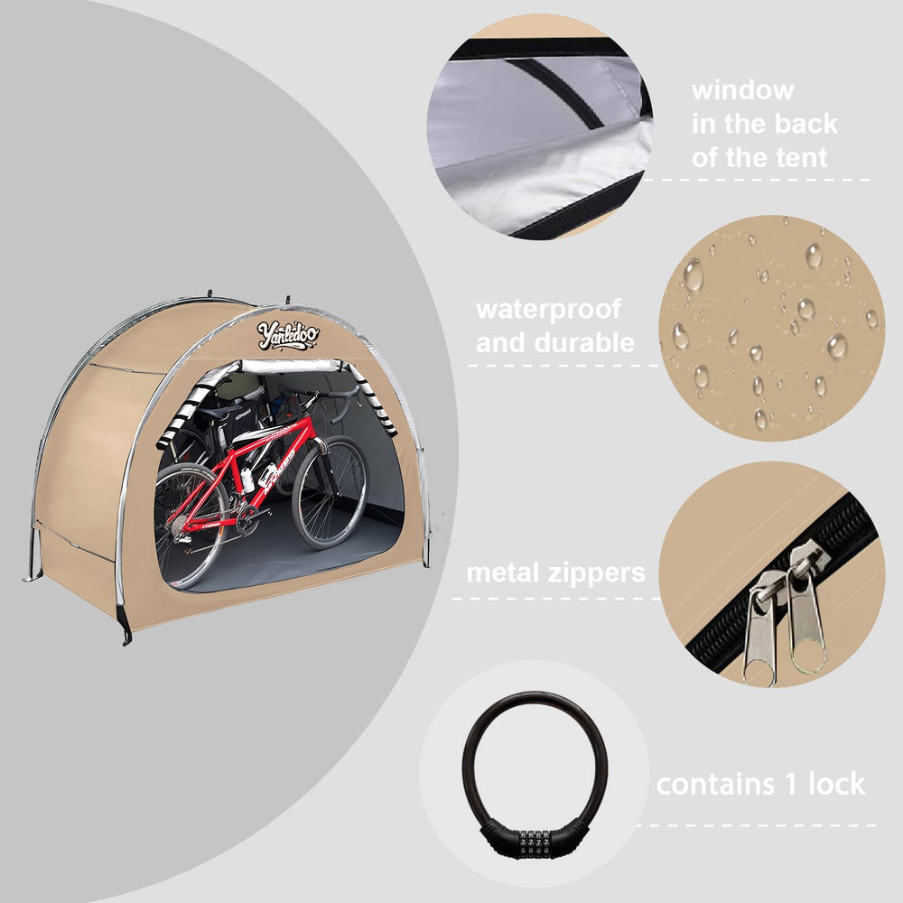 Yanledoo integrated floor detail keeping bikes off wet ground and dry