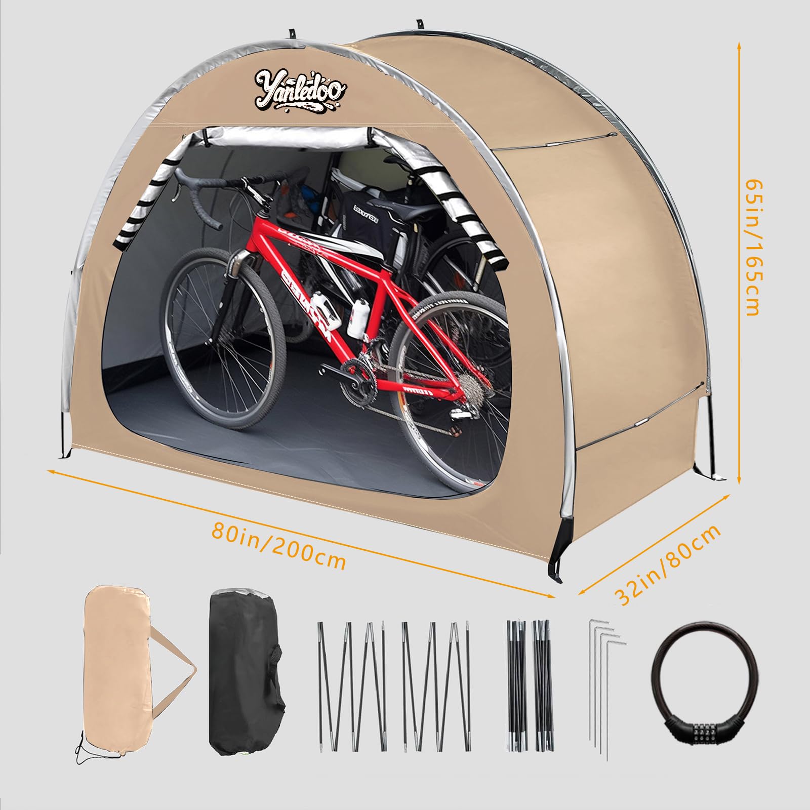 Yanledoo interior with two bikes showing organized storage capacity
