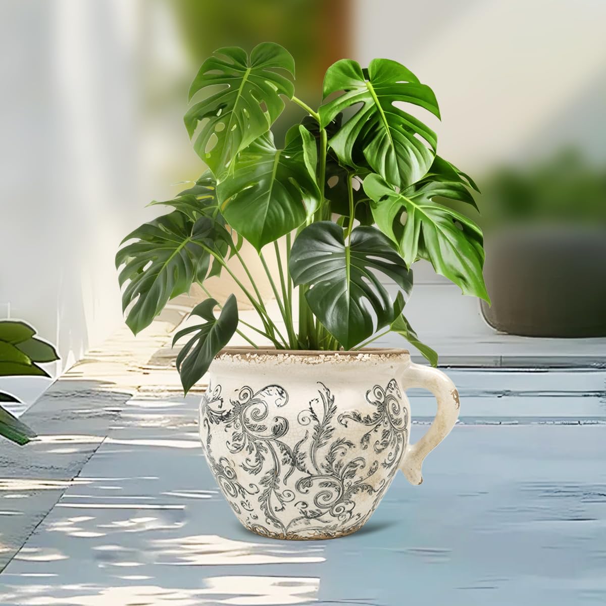 YANMILIA detailed ice-crackle glaze texture highlighting handcrafted look