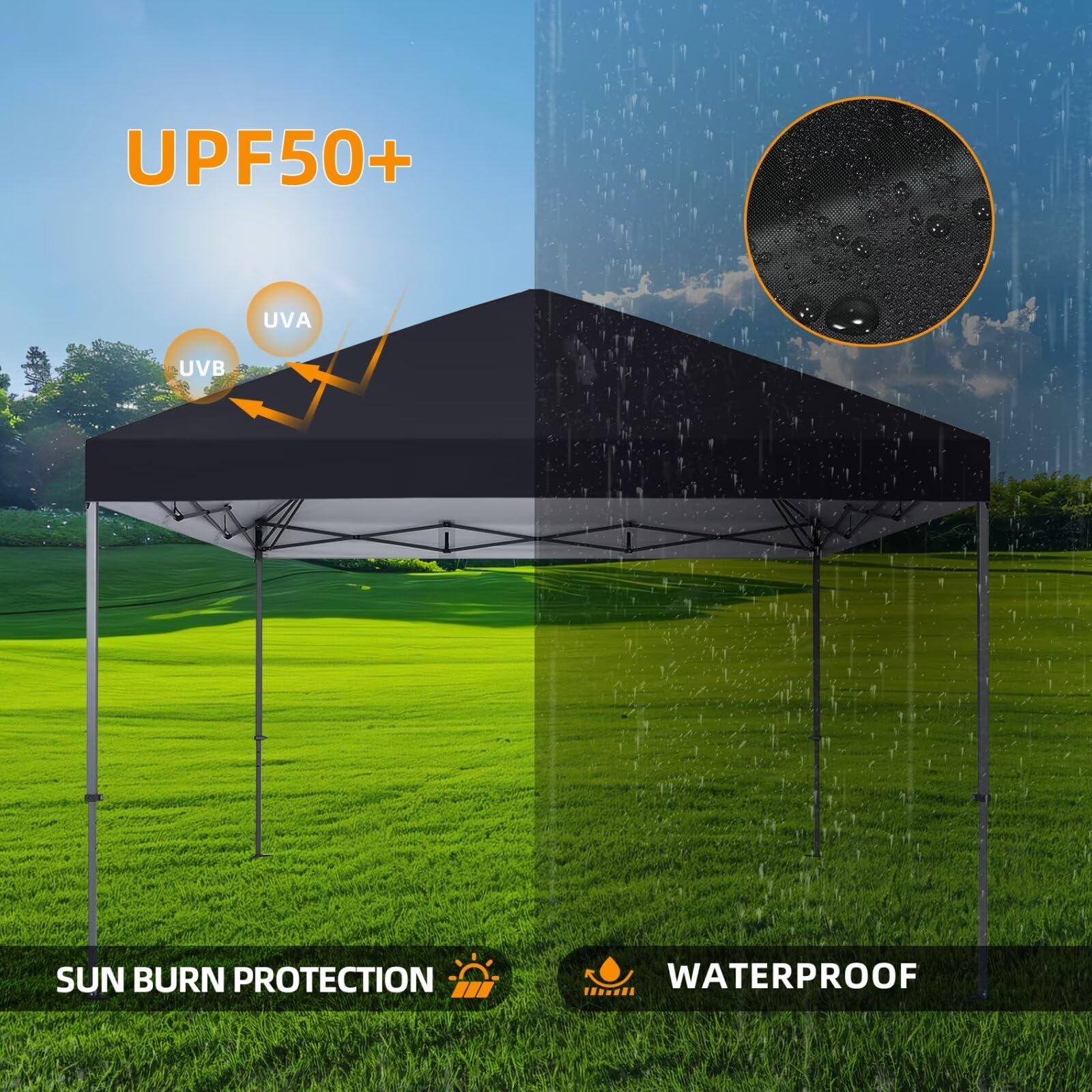YANWEI corner view showing windproof rope and reinforced stitching for stability