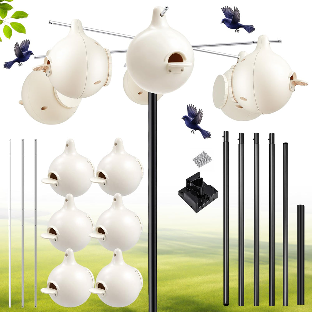 yaocom front assembled kit showing gourds and pole, easy backyard setup