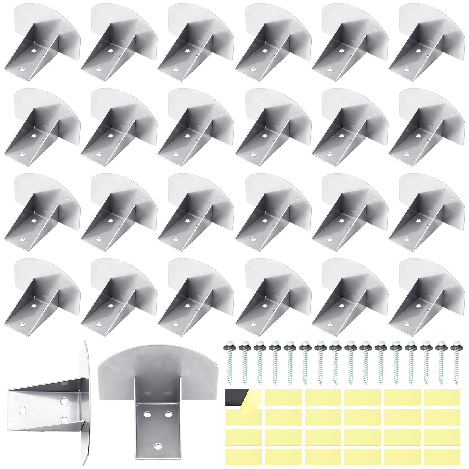 Yaocom front packaging showing 25-piece stainless steel snow guards for quick installation and protection