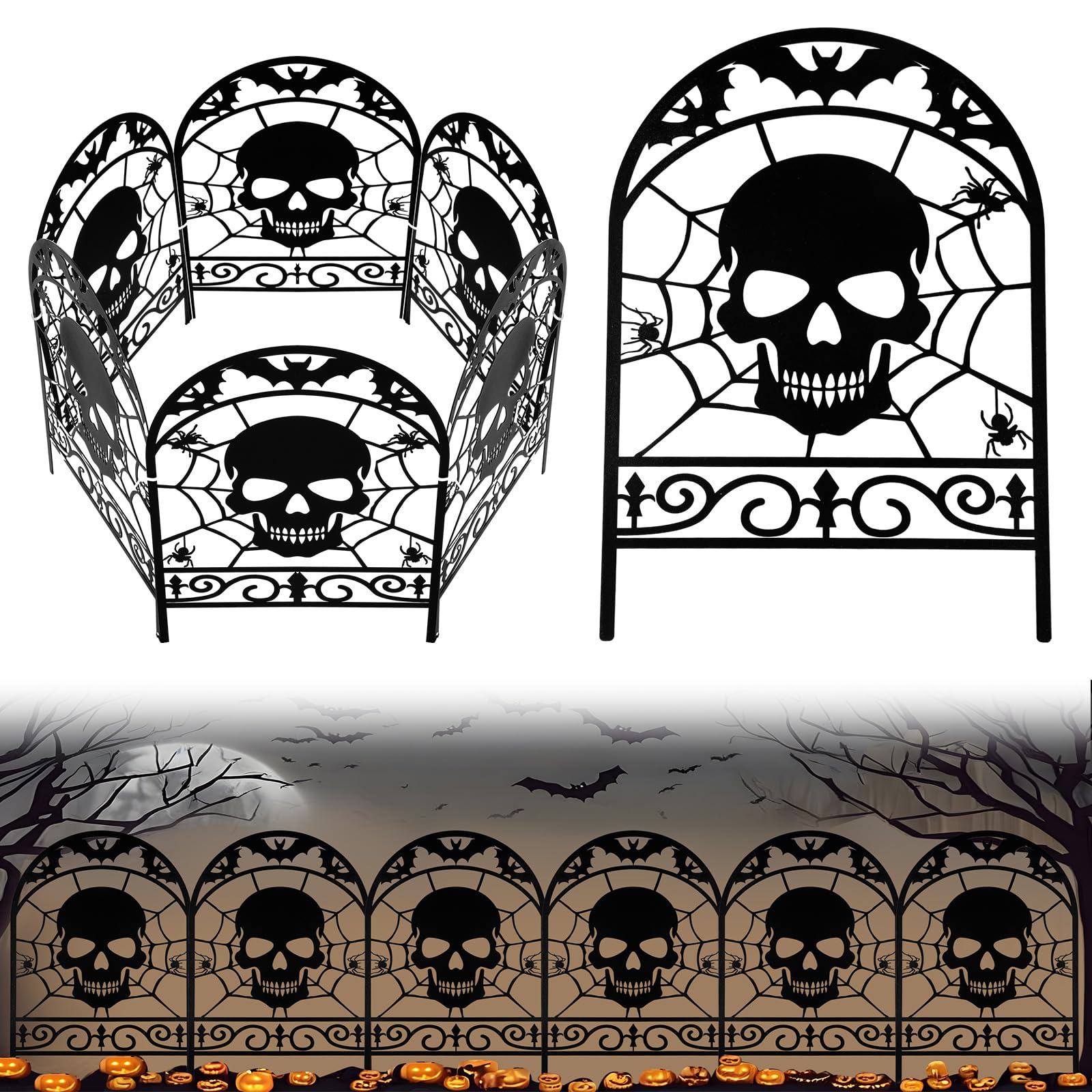 Yaocom front panel overview showing skulls and bats adds instant spooky curb appeal