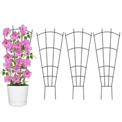 Yaocom fan-shaped trellis pack front view showing four supports and decorative benefit