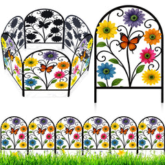 Yaocom front view of six decorative fence panels showing floral design and benefit curb appeal