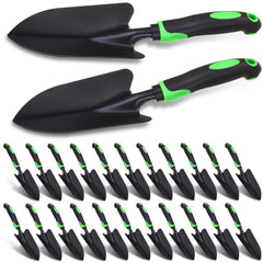 Yaocom front view showing 12 green and black trowels, ideal for group gardening