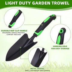 Yaocom trowel in use transplanting a seedling, helping precise planting