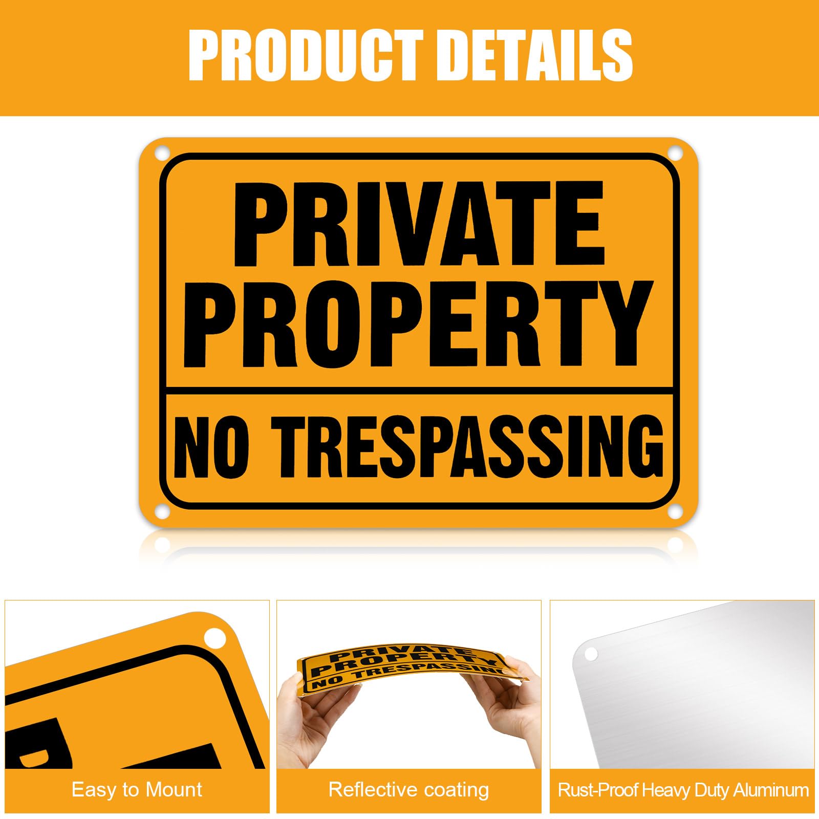 Yaocom sign mounted on wooden fence illustrating outdoor durability and deterrence