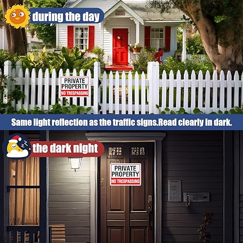 Yaocom sign in front yard lifestyle scene deterring unwanted visitors