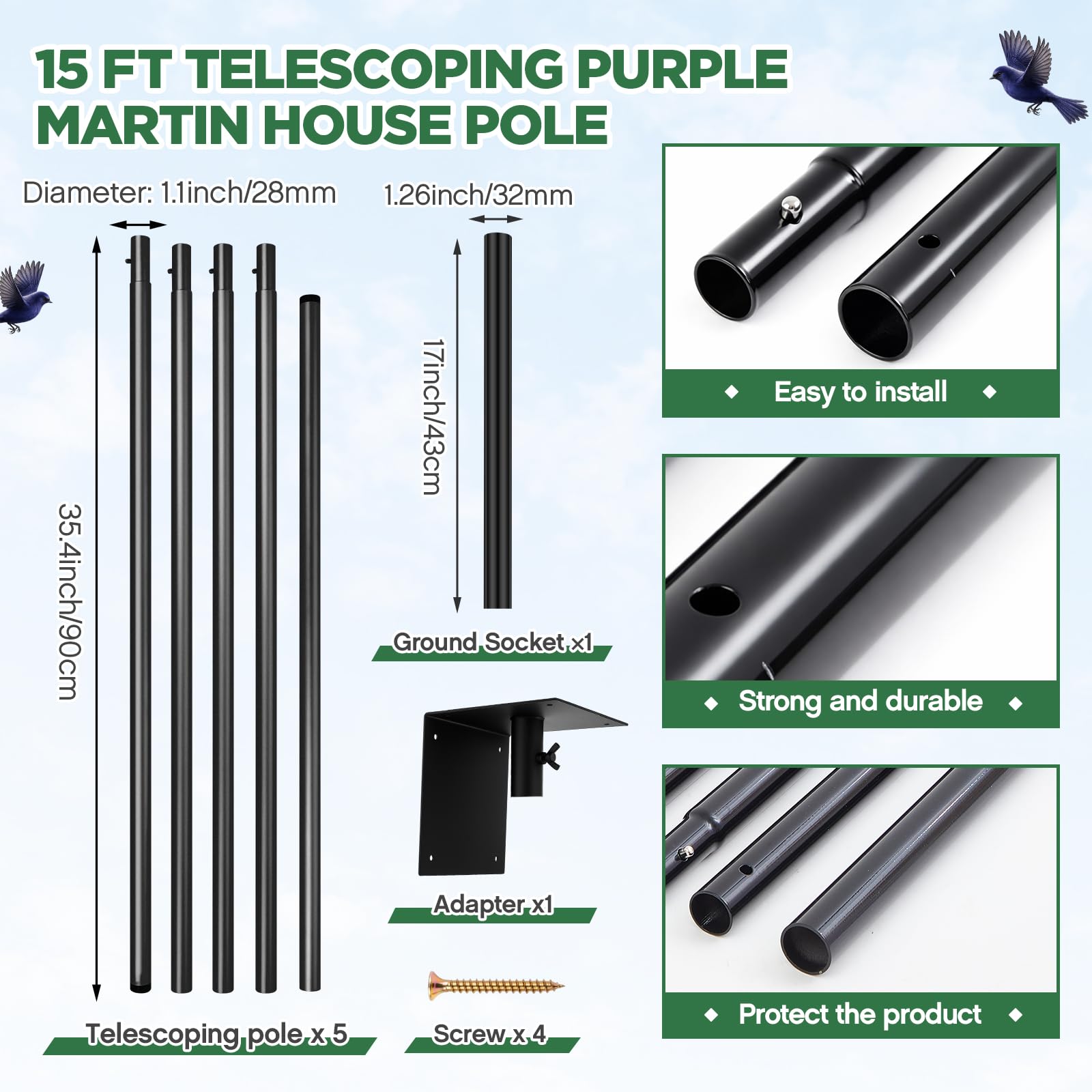 Yaocom roof and half-moon entrances deterring starlings for safer nests