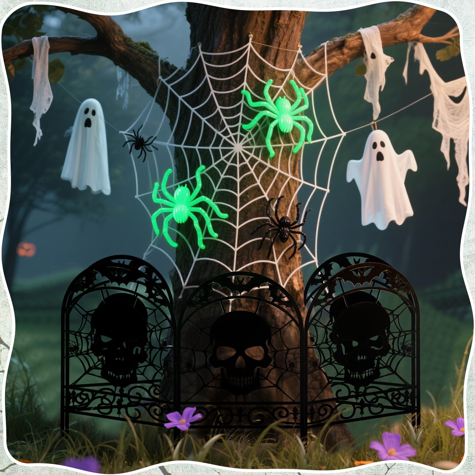 Yaocom scale with pumpkins showing panel size and Halloween styling benefit