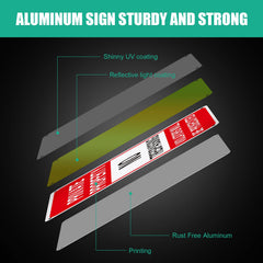 Yaocom sign held in hand for scale demonstrating compact size