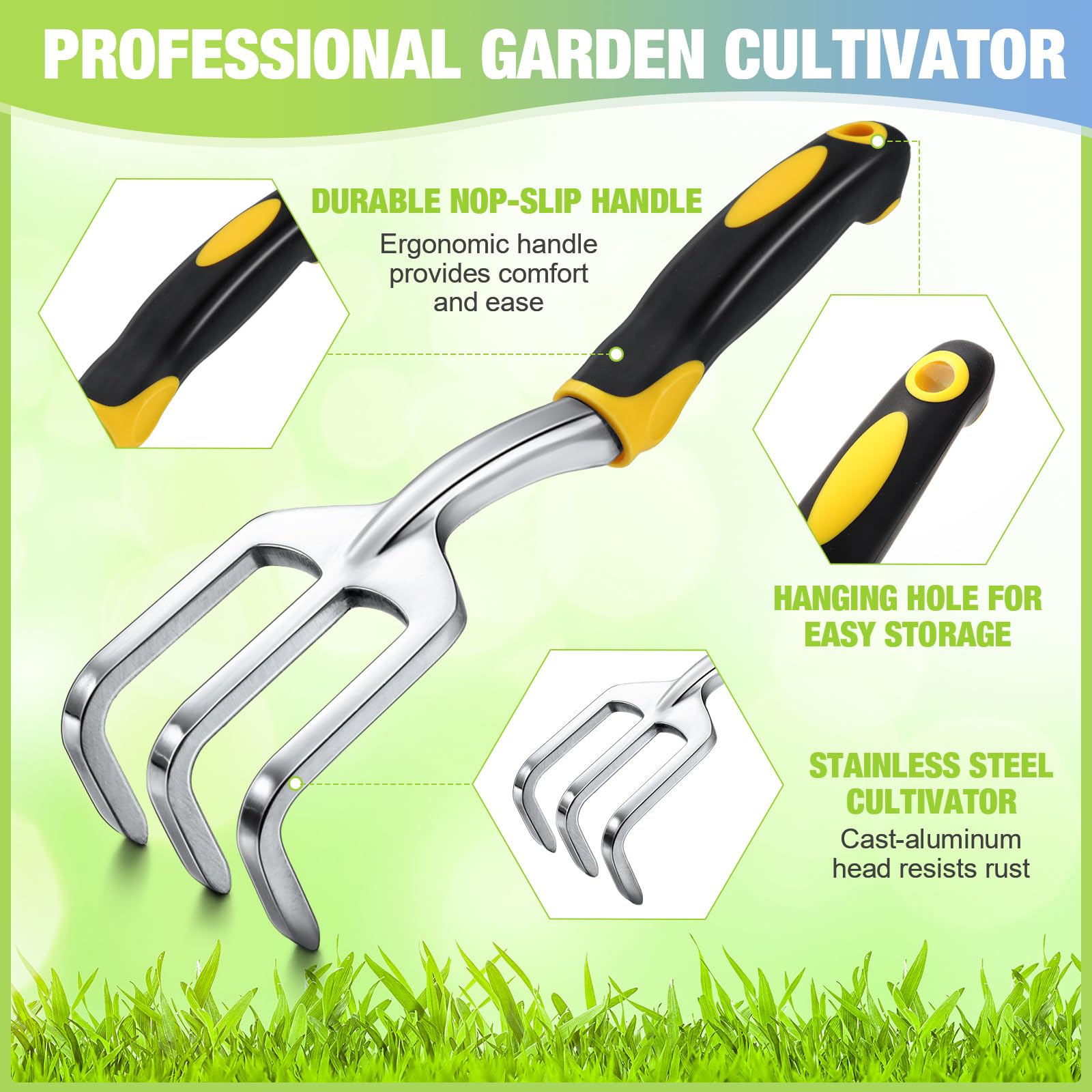 Yaocom tool beside a hand to show 11-inch size for easy handling